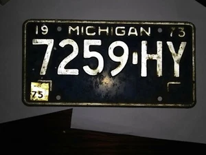 Vintage 1973 Michigan License Plate - Picture 1 of 2