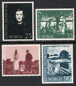 4 Norway 1963, NK 545-48, MNH, Munch, MI 508-11, SC #446-49, SG 560-63. - Picture 1 of 1