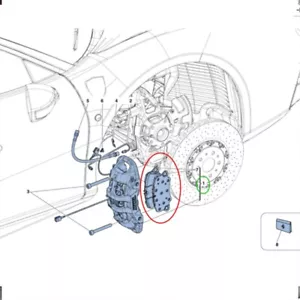 For Ferrari 488 Front Brake Pad Set With Wear Sensors 70003826 - Picture 1 of 1