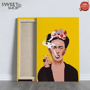 FRIDA KAHLO RIPRODUZIONE Stampa su Tela ALTA' QUALITA' QUADRO MODERNO ARTE - Imagen 1 de 2