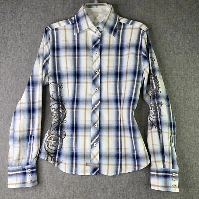 English Laundry EL Mujer S. Camisa Blusa Manga Larga Bordada Abotonada WS10 Foto 1 de 4