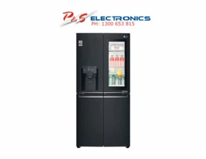 LG 508L Slim Instaview Door in Door French Door Fridge GF-V570MBL Matt Black - Picture 1 of 2