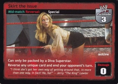 Stacy Keibler 2004 Comic Images WWE Raw Deal Divas Overload Card #77 Skirt The - Image 1 of 4
