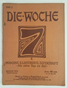 Die Woche This Week 1914 #3 German Illustrated magazine news vintage ads photos - Picture 1 of 8