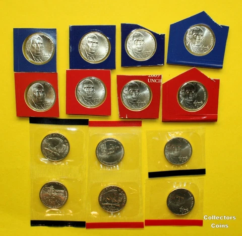 2005, 2006, 2007, 2008, 2009 & 2010 Jefferson Nickel PD 14 "Satin" Strike Coins Cover