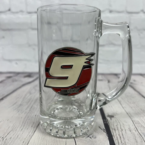 Kasey Kahne Heavy Glass Mug Stein #9 Nascar Racing Cup Beer Stein 5.5” Tall Cover