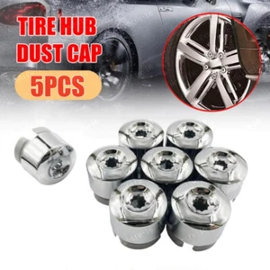 5x Chrome Wheel Lug Bolt Nut Covers Caps for Touareg VW 2004-2015 7L6601173A - Picture 1 of 14