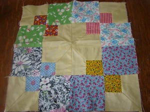 Antiguo parche piezas de trabajo algodón polaco y saco de alimentación saco de alimentación. Algodón acolchado - Imagen 1 de 7