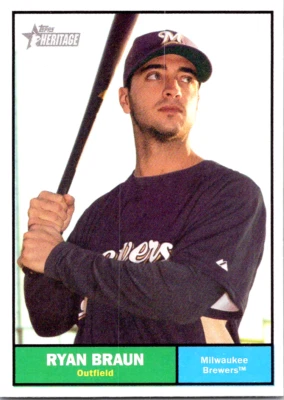 Ryan Braun 2010 Topps Heritage Baseball #393 - Image 1 of 2
