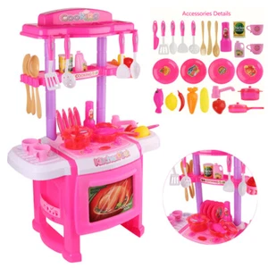 Chef Pretend Kitchen Cooking Toy Set With Sound Light Girl Boy Christmas Gift - Picture 1 of 12
