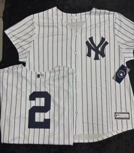 DEREK JETER WOMANS YANKEES PINSTRIPE JERSEY  NEW W TAGS SIZE 1X 2X 3X - Picture 1 of 3