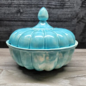 Plato pequeño azul vintage con tapa - Imagen 1 de 7