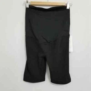 NWT Isabel Maternity Black Crossover Panel Active Biker Shorts Size XS - Picture 1 of 6