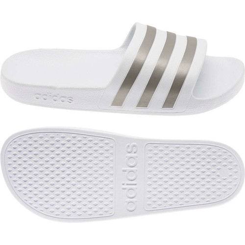 Adidas Adilette Aqua Slide bianco argento ciabatte da bagno sauna