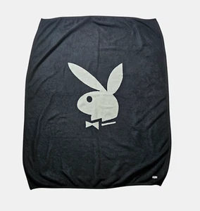 Vintage 2002 Playboy Bunny Throw Blanket Reversible Black & White 130x180 cm - Picture 1 of 9