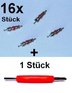 Ventileinsätze 16 + Ventilschrauber Ventildreher Ventileinsatz PKW Auto - 2+1 - Bild 1 von 4