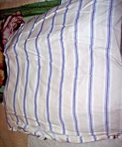 Ralph Lauren Cape Elizabeth KING Bed Skirt Lilac Cottage Lavender Tan Stripe NEW - Picture 1 of 8