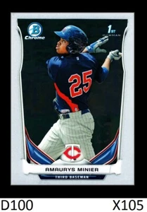 1-2014 BOWMAN CHROME PROSPECTS AMAURYS MINIER TWINS QTY AVAILABLE - Picture 1 of 2