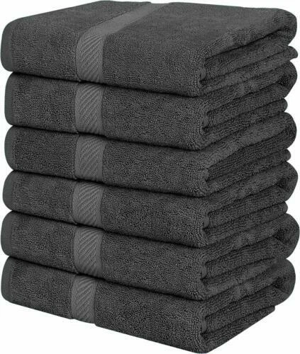 6 Pack Premium Hand Towels 16 x 28 Inches Ring Spun Cotton 600 GSM - Image 1 of 1