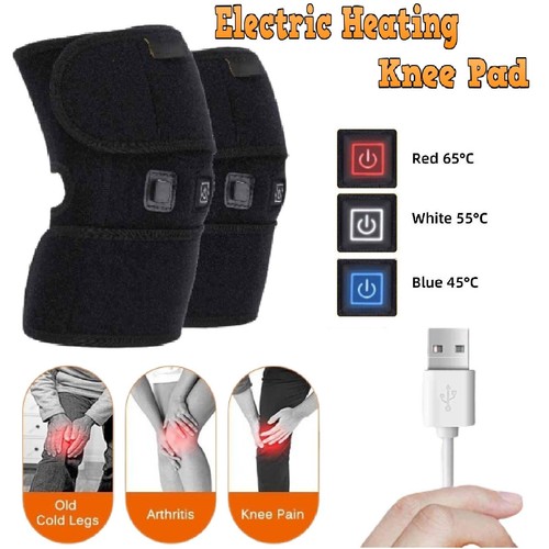 Electric Knee Massager Heat Pad Heating Warm Brace Wrap Heated Joint