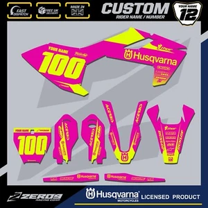 KIT DE GRÁFICOS HUSQVARNA 85 MOTOCROSS PERSONALIZADOS MX TC 85 BLOQUE PNK/YEL - Imagen 1 de 7