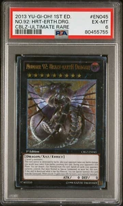 YUGIOH 1ST CBLZ-EN045 NUMBER 92: HEART-EARTH DRAGON ULTIMATE PSA 6 EX #80455755 - Picture 1 of 2