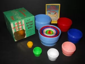 KITTIE IN THE KEGS ( 7 ) VINTAGE NESTING BARRELS ( A CHILD GUIDANCE TOY ) w/BOX - Picture 1 of 12