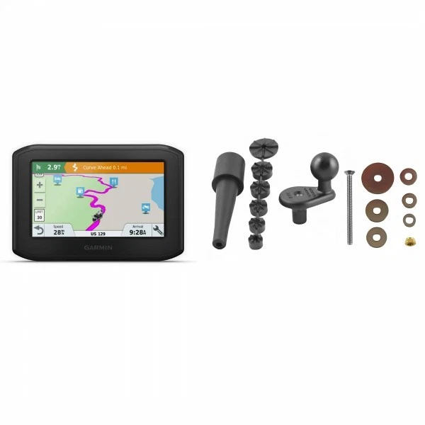Garmin zumo 396 LMT-S Motorcycle GPS + RAM-B-342U Fork Stem Bundle 010-02019-00 - Image 1 of 3
