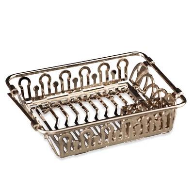 Reutter Porzellan Geschirrkorb / Silver Sink Drying Rack Puppenstube 1:12  - Bild 1 von 3