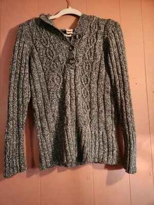 Faded Glory Girl's XL Gray Hooded Pullover Sweater - Image 1 of 4