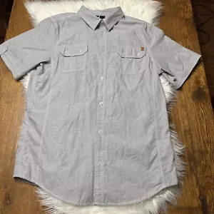 Camisa I Jeans By Buffalo Para Hombre XXL Manga Corta Abotonada Informal Gris - Imagen 1 de 12