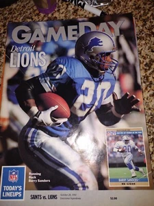 NFL GameDay Programm 28. Oktober 1990 Saints vs Lions - sehr gut Barry Sanders - Bild 1 von 1
