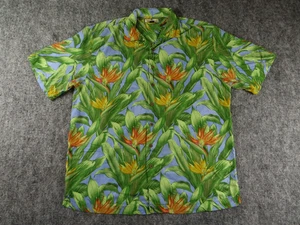 Tommy Bahama Hemd Herren 2XLT grün geblümt 100 % Seide Camp Kragen Hawaii HOCH - Bild 1 von 9