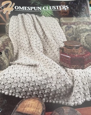 CROCHET Annie’s Afghan Quilt Club ~ “Homespun Cluster” ~ PATTERN ~ - Image 1 of 2