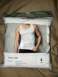Goodfellow & Co, Classic Tagless Ribbed Cotton Tanks, 4 Pk, White Sz XXL 50/52 - Picture 1 of 2