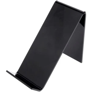 Plymor Black Acrylic Cell Phone Display Stand / Easel, 2.5" W x 5" D x 4.5" H - Picture 1 of 3