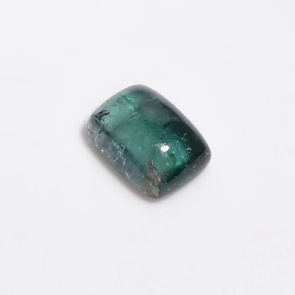 Cabujón de turmalina azul radiante de 7 quilates 13x9x6 mm piedra preciosa natural suelta translúcida Foto 1 de 4