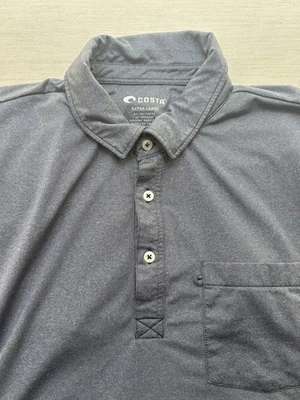 Costa Polo Shirt Size XL Performance Blue Heathered Golf Beach Coastal - Image 1 of 4