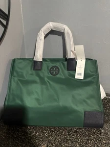 NWT Tory Burch Colorblock Tote Green And Blue - Picture 1 of 4
