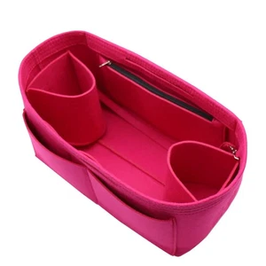 Cartera organizadora de fieltro bolsa insertable en bolsa con dos soportes extraíbles 8020 rosa M - Imagen 1 de 7