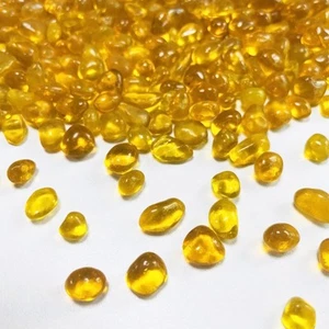 0.89LB Yellow Glass Stones - Aquarium Gravel, Fish Tank Decor, Vase Filler - Picture 1 of 1