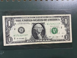 1$ Bill With Unique Serial Number - Picture 1 of 6