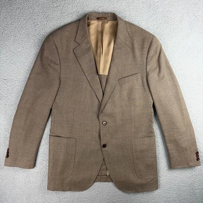 Blazer Peter Millar Para Hombres 46 Alto Marrón Lana Traje Chaqueta Abrigo Deportivo Hecho en Unión 2 Foto 1 de 4