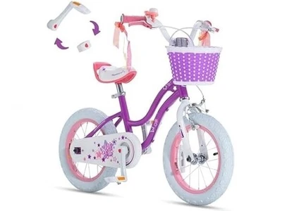 Bicicleta RoyalBaby EZ Stargirl Niñas 12 14 16” Rosa Púrpura Niños con Frenos NUEVA Foto 1 de 4