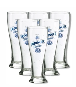 6 Erdinger Urweisse 0.5L Beer Glasses – Handcrafted Weissbier Weizen Set - Picture 1 of 8