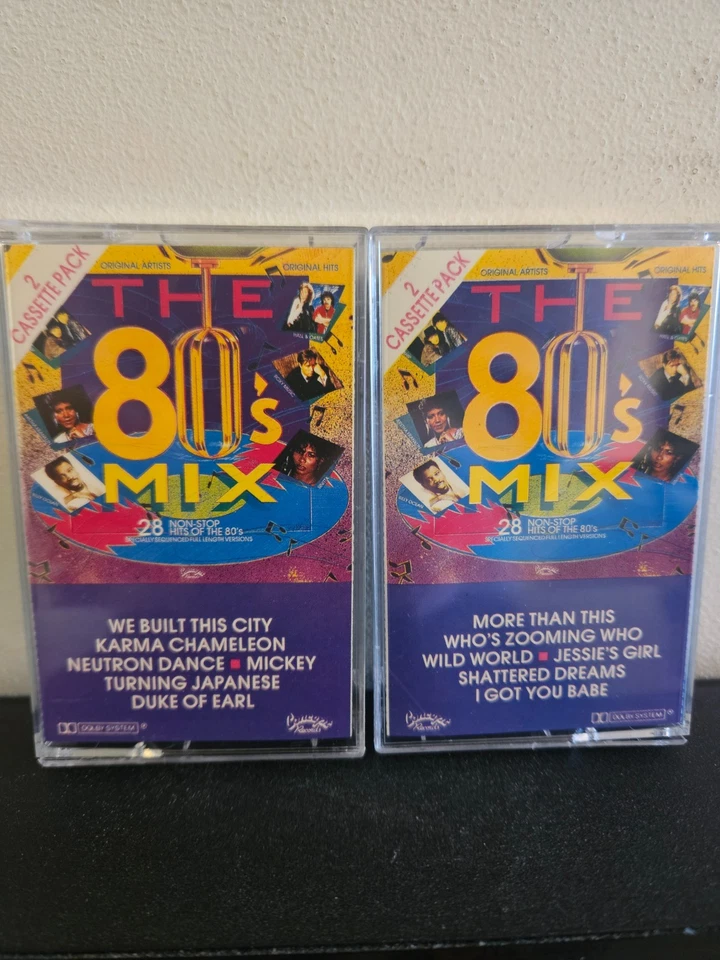 THE 80'S MIX Various Artists 1989 CASSETTE TAPE 2 CASSETTE SET POP ROCK 28 TRAX - Image 1 of 4