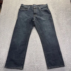 Vintage Eddie Bauer Jeans Mens 38x30 Blue Dark Wash Cotton Relaxed Baggy Denim - Picture 1 of 11
