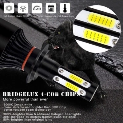 2 Lampadine H7 CANBUS a LED Fari Auto Moto Lampade Luce Bianca 6000K 12V 10KLM V - Immagine 1 di 3