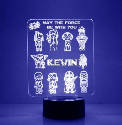 Lego Star Wars Luz LED Noche, con Mando a Distancia, Luz Grabada Star Wars Foto 1 de 4