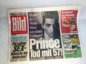 Bildzeitung vom 22.04.2016 * PRINCE Tod mit 57 * FC Bayern München will Hummels - Picture 1 of 1
